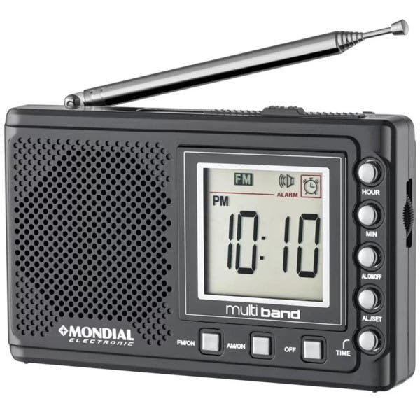 Rádio Portátil Mondial Multi Band 2 Rp-04 Preto - 3V Dc - 1