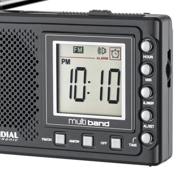Rádio Portátil Mondial Multi Band 2 Rp-04 Preto - 3V Dc - 3