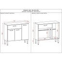 Ver imagem 4 de Balcão de Cozinha com Tampo 3 Portas Cris Kits Paraná