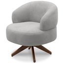 Ver imagem 1 de Poltrona Decorativa Giratória Sala de Estar Living Seven F04 Bouclê Cinza - Lyam Decor