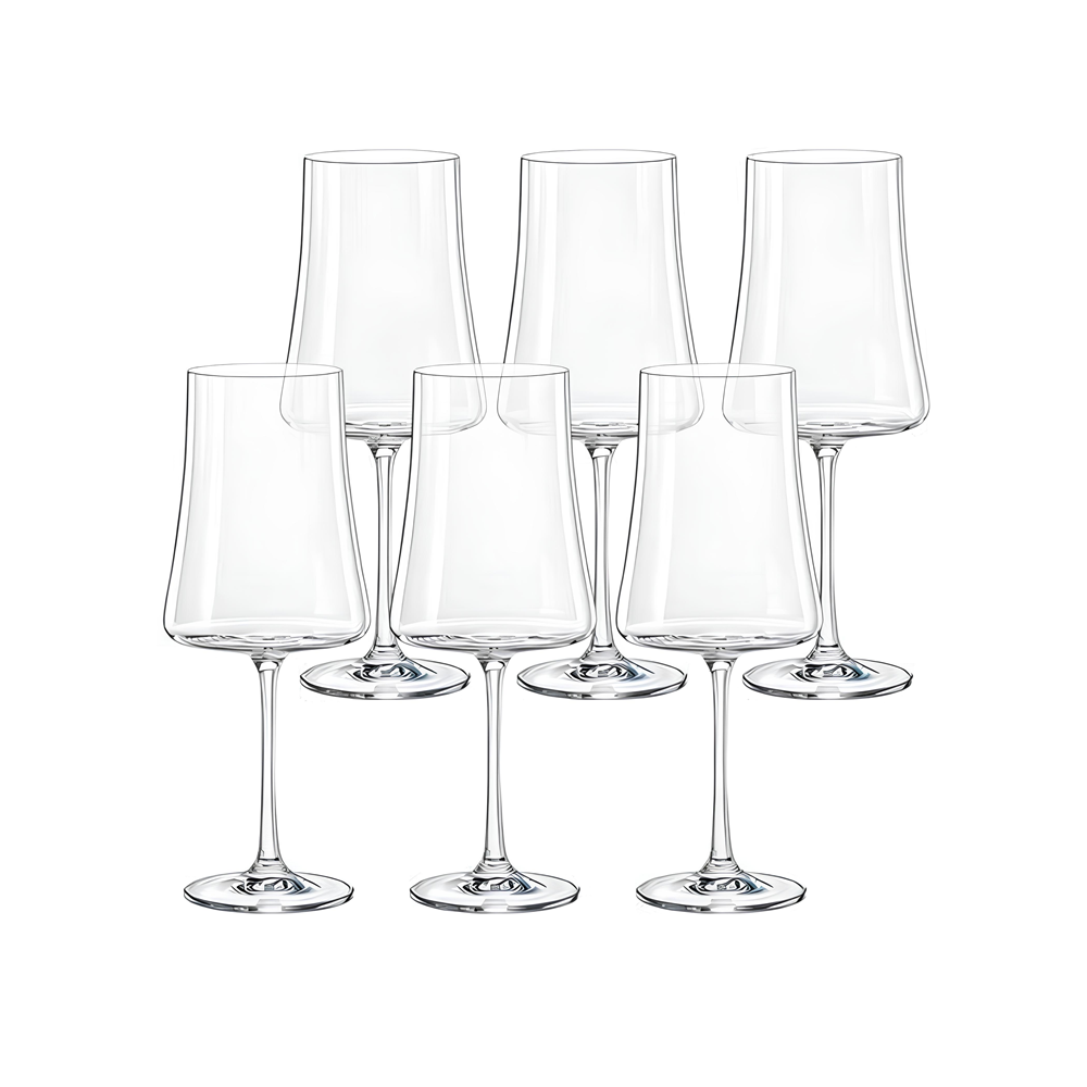 Jogo com 6 Taças de Cristal para Vinho Bohemia Xtra 460ml