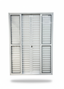 Ver imagem 3 de Porta Balcão 6 Folhas Aluminio Branco com Fechadura 2,10x2,00 Linha 25