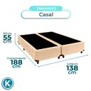 Ver imagem 3 de Cama Box Casal Blindado Nature Perola 138x188
