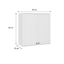 Ver imagem 2 de Armário Aéreo Milla Mdf 2 Portas de Branco 80 Cm Carraro
