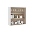 Ver imagem 4 de Armário Aéreo Milla Mdf 2 Portas de Branco 80 Cm Carraro