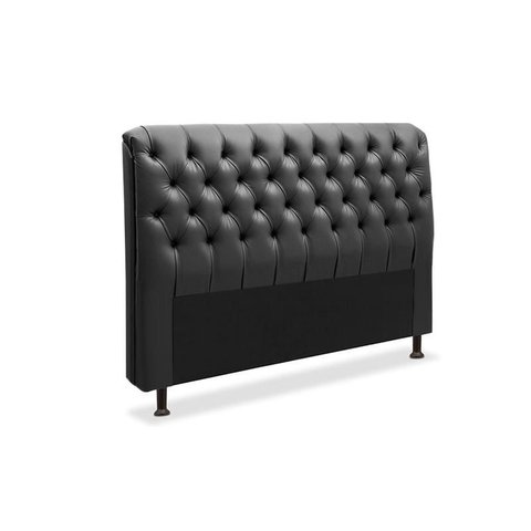 Cabeceira Paris para Cama Box Solteiro Laminado Preto - Js