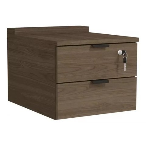 F199-mu - Gaveteiro de Mesa 2 Gavetas Munique de Madeira