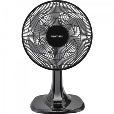 Ventilador de Mesa com 6 Pás 220v Turbo Preto/cinza Ventisol