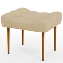 Ver imagem 3 de Kit 02 Puffs Decorativo Para Sala De Estar Requinte L02 Linho Bege Escuro - Lyam Decor
