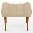 Ver imagem 6 de Kit 02 Puffs Decorativo Para Sala De Estar Requinte L02 Linho Bege Escuro - Lyam Decor