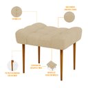 Ver imagem 4 de Kit 02 Puffs Decorativo Para Sala De Estar Requinte L02 Linho Bege Escuro - Lyam Decor