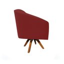 Ver imagem 7 de Poltrona Sala Decorativa Kit 2 Stella Base de Madeira Giratória Mm30 Veludo Marsala D03 - D’Rossi