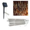 Cascata Solar Chuva Gelo Meteoro SnowFall Natal Enfeite Led Natalino 8 Tubos Bastao Iluminaçao Festa - 1