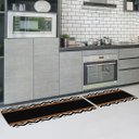 Ver imagem 2 de Jogo de Tapetes de Cozinha Abstrato Preto Capa de Almofada