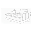 Ver imagem 5 de Sofá Cama Slim 160m Retrátil Reclinável 3 Lugares Compact Bege Veludo