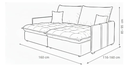 Ver imagem 5 de Sofá Cama Slim 160m Retrátil Reclinável 3 Lugares Compact Bege Veludo