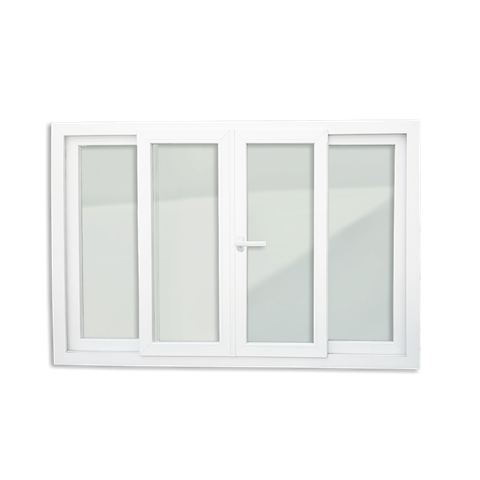 Janela PVC 4F.100 x 240 V.Liso c/Cremona Brimak