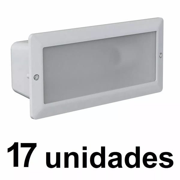 Kit 17 Un. Luminária Embutir Aluminio Injetado Germany 6100 Branco