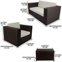 Ver imagem 3 de Kit De Poltronas Mesa Branco Gelo Tabaco Classe A