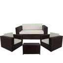 Ver imagem 1 de Kit De Poltronas Mesa Branco Gelo Tabaco Classe A