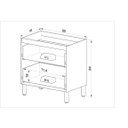 Ver imagem 2 de Balcão para Cozinha 02 Gavetas sem tampo Quiditá 80cm Montana/Fumê