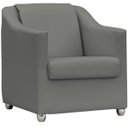 Ver imagem 4 de Kit 6 Poltronas Decorativa para Sala Recepção Manicure Cadeira Reforçada Mila Corino Pés Cromado