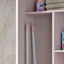 Ver imagem 4 de Armário Multiuso para Lavanderia 2 Portas Sheila - Quarta Divisão:branco sem Pés