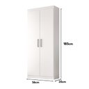 Ver imagem 3 de Armário Multiuso para Lavanderia 2 Portas Sheila - Quarta Divisão:branco sem Pés
