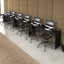 Ver imagem 1 de Mesas de Escritório Plataforma 6 Lugares Modelo Side To Side - 5,40 X 0,45 com Caixa Tomada - Preto