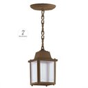 Ver imagem 1 de 7 Un Luminária Pendente Externo Colonial Plastico Marrom Alz15