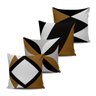 Kit 4 Almofadas decorativas Abstrata Marrom Amendoado 45x45cm - 1
