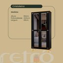 Ver imagem 2 de Cristaleira Retrô 2 Portas Preto/ Marfim