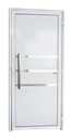 Ver imagem 1 de Porta Alumínio Lambril c/Friso c/Puxador e.Branco 90 Brimak