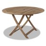 Mesa Dobrável em Madeira Maciça Redonda 80cm Casa e Jardim Móveis - 1