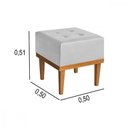 Ver imagem 3 de Puff Quadrado Acquablock Sala Quarto Banqueta Decorativo Cinza Claro