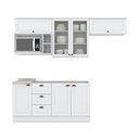 Ver imagem 6 de Cozinha Modulada Henn Americana 7 Peças (4aéreos+2balcões+1complemento) S/pia Cz141 Branco-henn