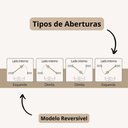 Ver imagem 3 de Porta Interna Lisa de Abrir com 2 Folhas 210cm x 90cm MDF Imbuia Ravilar