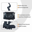 Ver mais imagens de Cadeira de Escritório Presidente Ergonômica Oficial Corporativa Lux Apoio Nuca