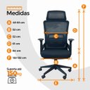 Ver imagem 6 de Cadeira de Escritório Presidente Ergonômica Oficial Corporativa Lux Apoio Nuca