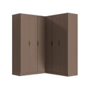 Ver imagem 3 de Guarda-Roupa Planejado de Canto Linear 4 Peças 6 Portas Orion CabeCasa MadeiraOriginals Marrom/Mocha