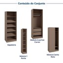 Ver imagem 7 de Guarda-Roupa Planejado de Canto Linear 4 Peças 6 Portas Orion CabeCasa MadeiraOriginals Marrom/Mocha