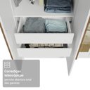 Ver imagem 7 de Guarda-Roupa Solteiro 4 Portas Batentes com Espelhos Branco/Branco/Rustic Venus Madesa
