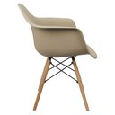 Ver imagem 2 de Kit 3 Cadeiras Charles Eames Eiffel com Braço Preta Branca Bege Outras