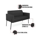 Ver imagem 6 de Sofá Namoradeira e 2 Poltronas Pé de Ferro Preto Marisa Corino D03 - D'Rossi Cor Preto
