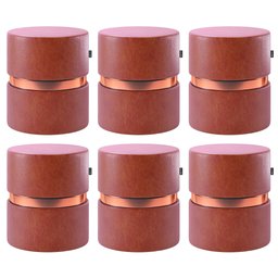 Kit 06 Puffs Bancos Decorativos Redondo Porto 49x43cm Corano Telha - Desk Design - 1