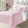 Cobre Leito Bordado Melody Casal Queen 3 Peças 180 Fios Rosê - 1