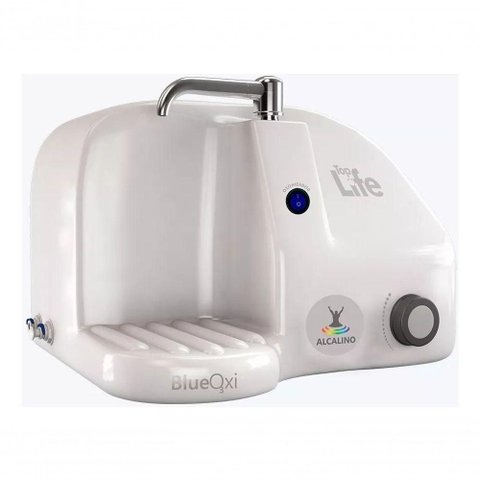 Purificador de Água Top Life Blueoxi 2 em 1 Água Natural Alcalina com Ozônio com Ph 9,5 Branco