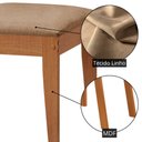 Ver imagem 5 de Mesa de Jantar Carolina 180cm Tampo MDF Vidro Canto Copo com 6 Cadeiras Copper