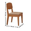 Ver imagem 3 de Mesa de Jantar Carolina 180cm Tampo MDF Vidro Canto Copo com 6 Cadeiras Copper