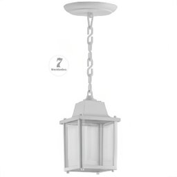 7 Pendente Lustre Branco Colonial Externo Rustico Varanda Alz16 - 1